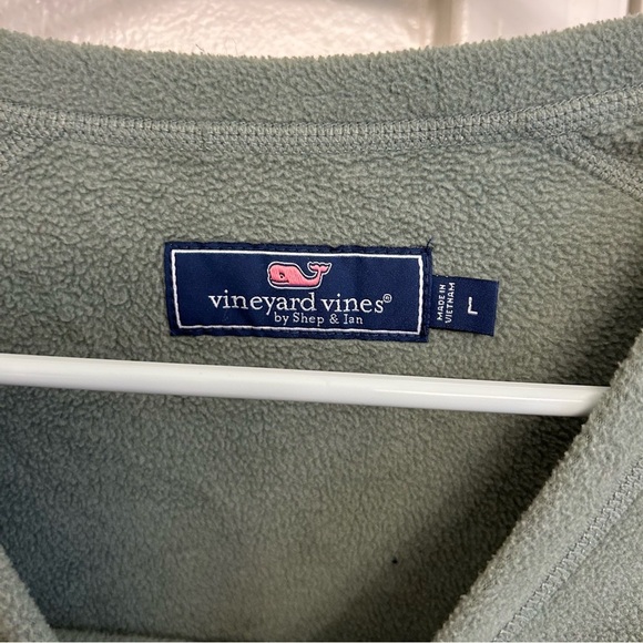 Vineyard Vines Harbor Fleece Men's Green Crewneck Sweater Size L - Picture 2 of 8